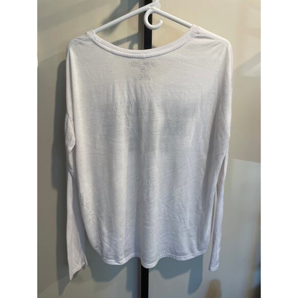 LIVE LOVE GAMEDAY Made Me Do It Long Sleeve Top Graphic Print White Women's L - Picture 4 of 4